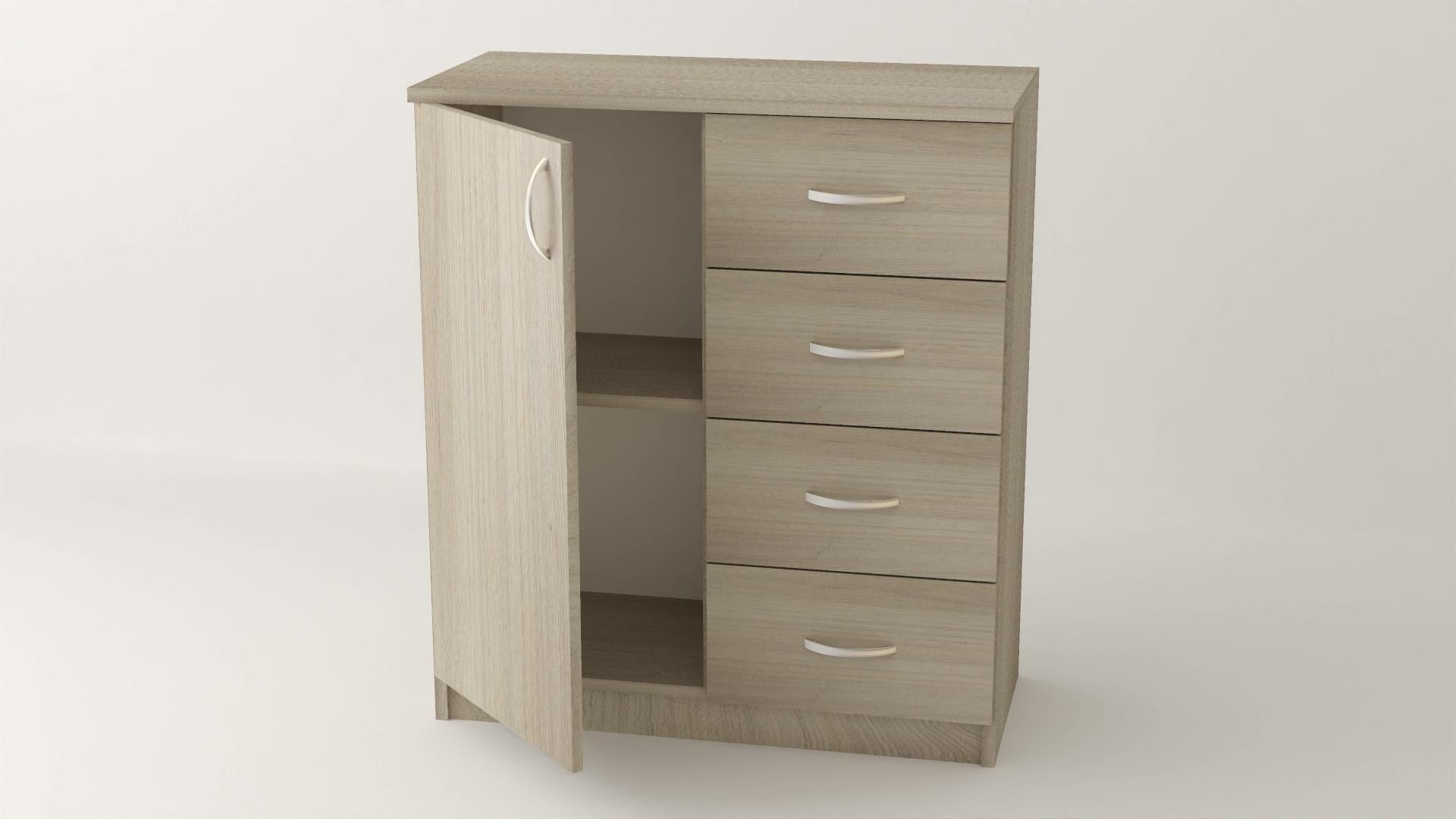 Комод Алекса ВК-2 84х38х90 см Дуб шамони светлый