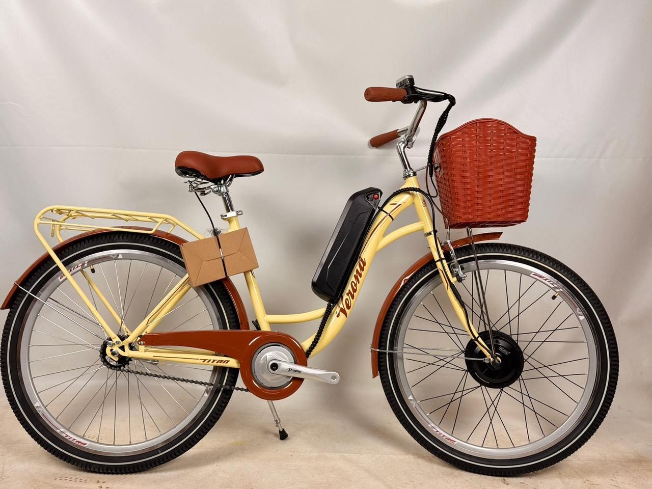 Электровелосипед Titan Verona 2021 26" 18" MXUS FX-15 F 36V13Ah Кремовый