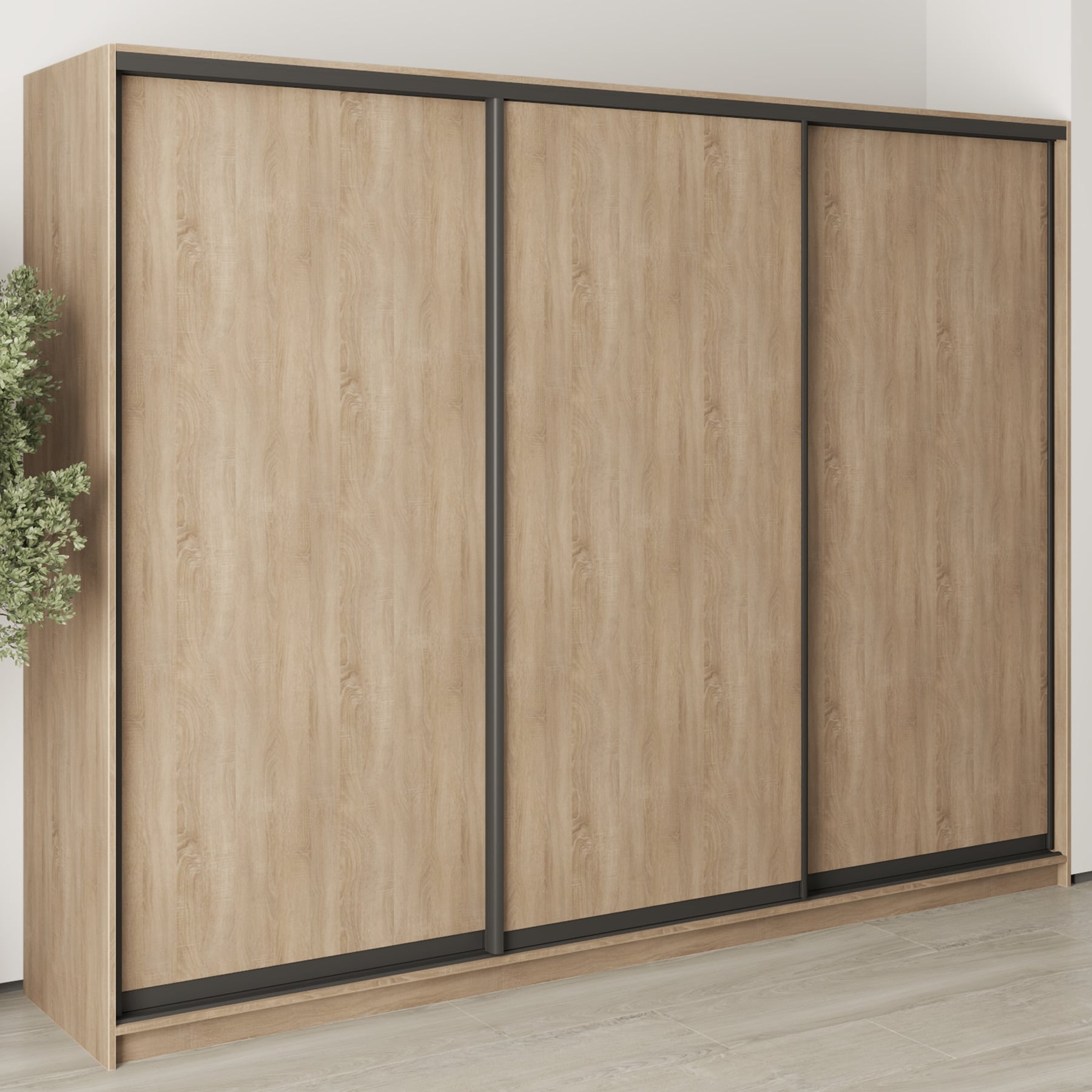 Шкаф-купе трехдверный Mebel Star Комбо BG MBS-8927 270х60х210 см Дуб сонома (1008916) Шкаф-купе трехдверный Mebel Star Комбо BG MBS-8927 270х60х210 см Дуб сонома (1008916)
