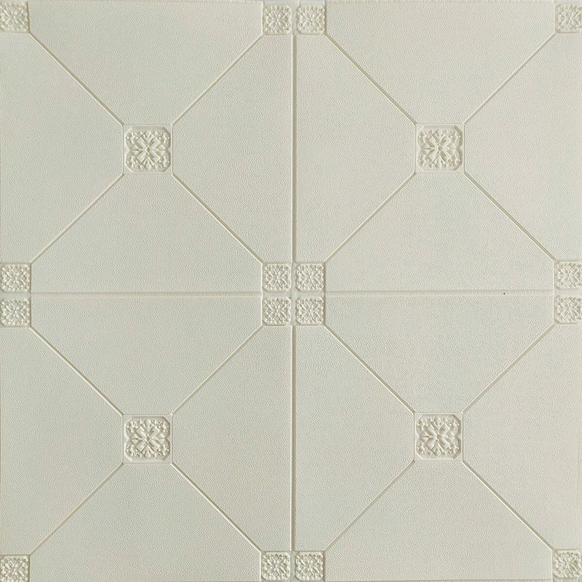 3D-панель Sticker Wall SW-00000181 самоклеящаяся 700x700x4,5 мм Белый (1294103139)