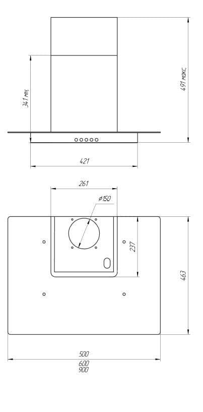 Вытяжка кухонная ProfitM Стелла 60 см 750 м3 Слоновая кость - фото 9