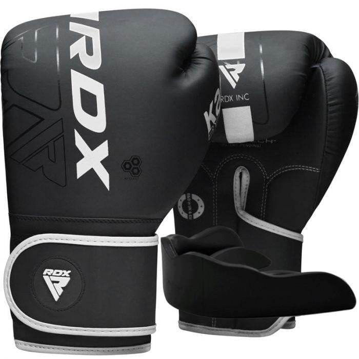 Боксерские перчатки RDX F6 с капой Kara 8 ун. Matte White (BGR-F6MW-8OZ)