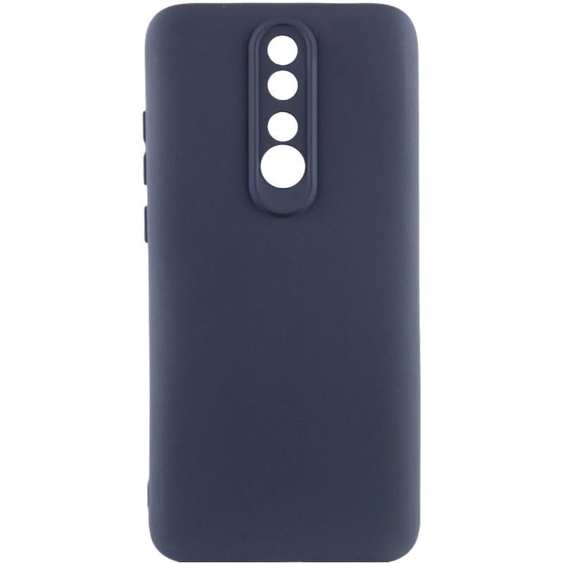 Противоударный чехол TPU GETMAN Liquid Silk Full Camera для Xiaomi Redmi 8 Синий / Midnight Blue