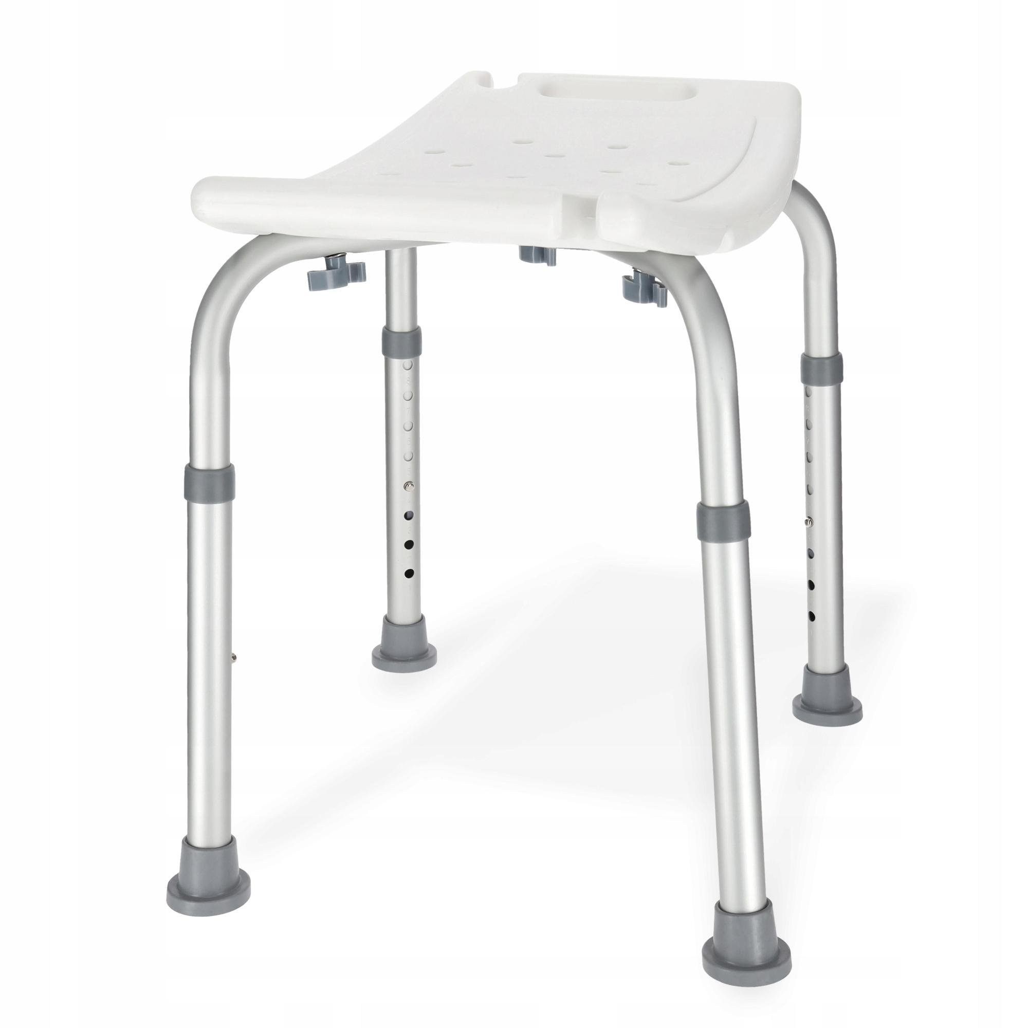 Стілець-табурет 4fizjo для ванної та душу регульований White/Grey (P-5905973403399) - фото 2