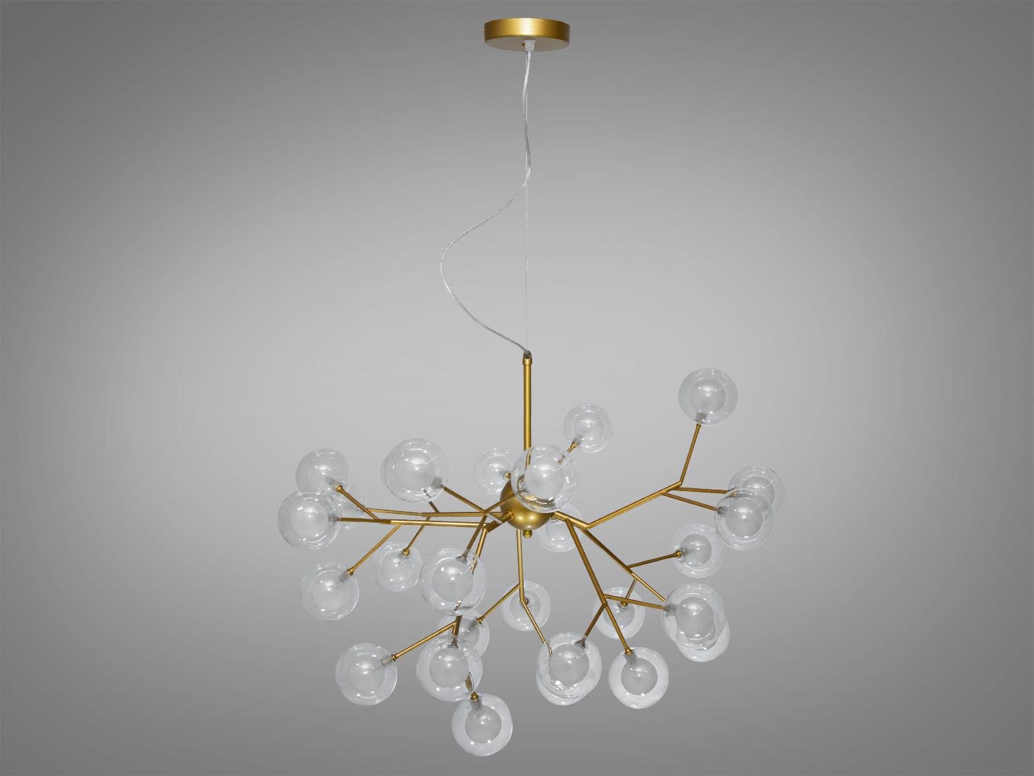 Люстра подвесная Светлячок 27 ламп Золотой сатин (887-27B GD) - фото 3 Люстра подвесная Светлячок 27 ламп Золотой сатин (887-27B GD) - фото 3