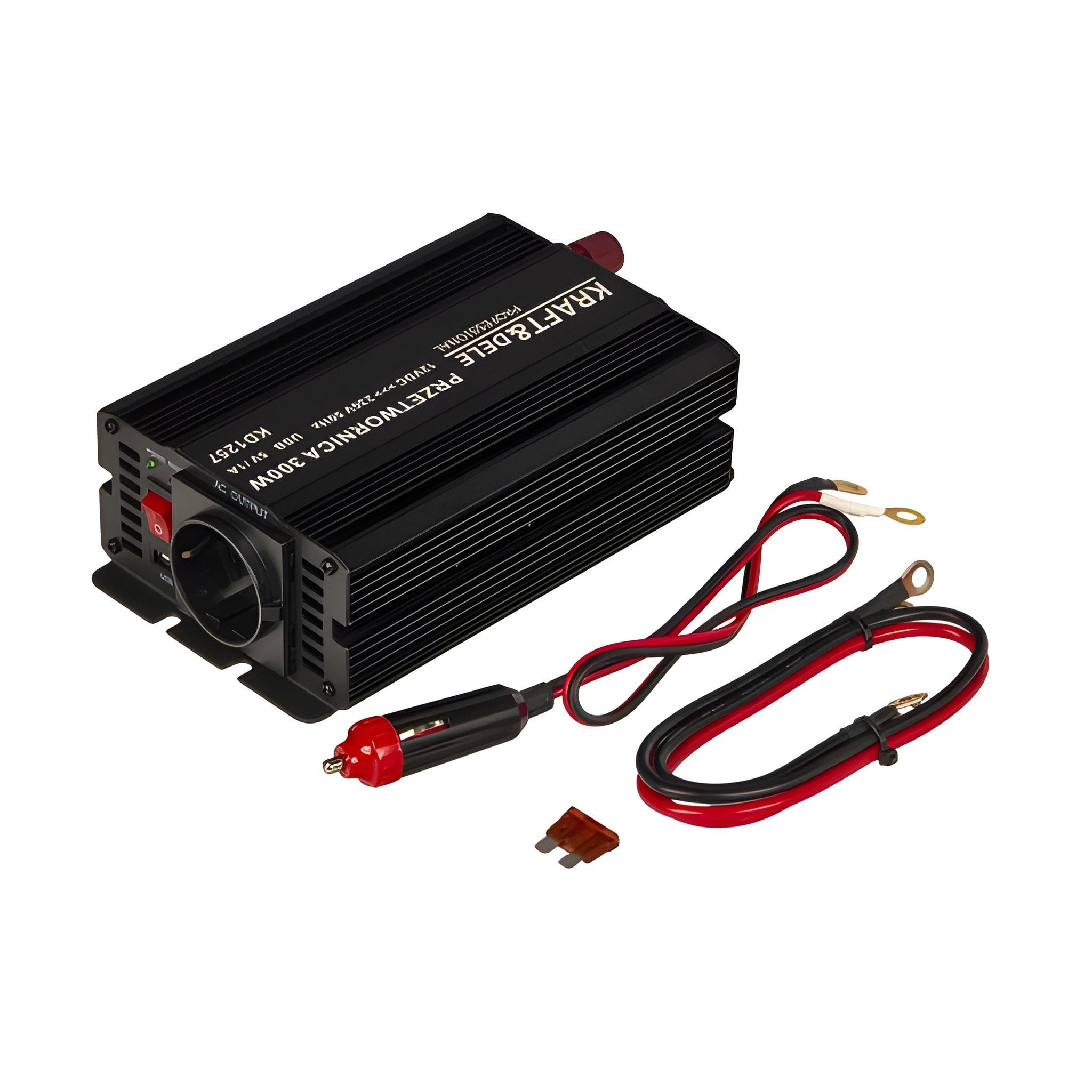 Перетворювач напруги а Вт омобільний Kraft&Dele KD1257 12 В на 230 В 300/600 Вт - фото 5 Перетворювач напруги а Вт омобільний Kraft&Dele KD1257 12 В на 230 В 300/600 Вт - фото 5