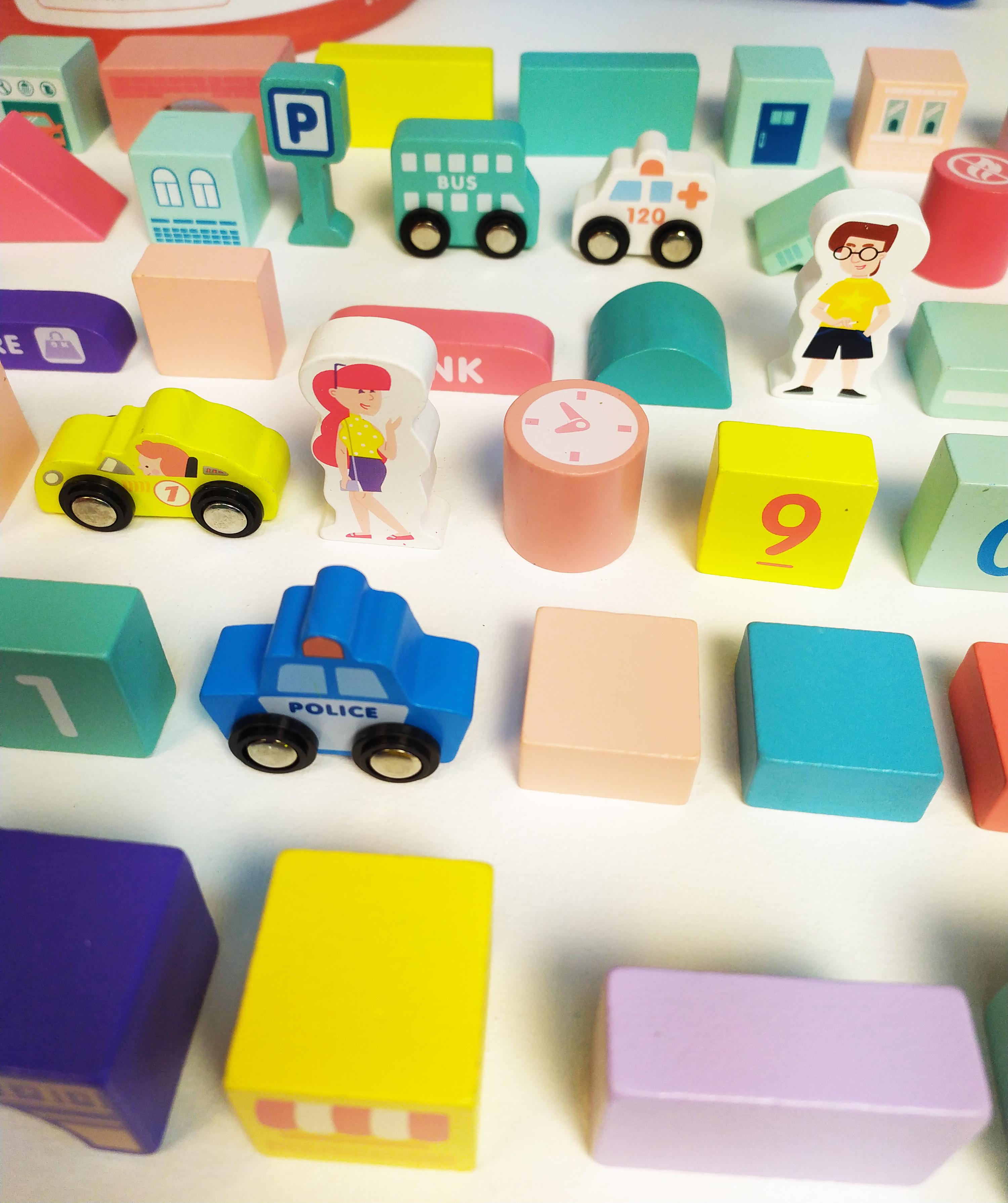 Деревянная развивающая игрушка город 108 пр. - фото 4 Деревянная развивающая игрушка город 108 пр. - фото 4