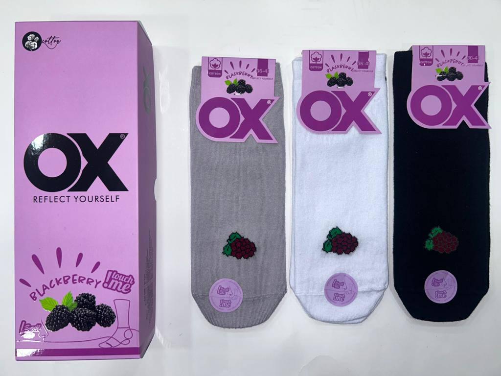 Носки OX 00631x18 Blackberry женские р. 36-41 Черно-серый/Белый