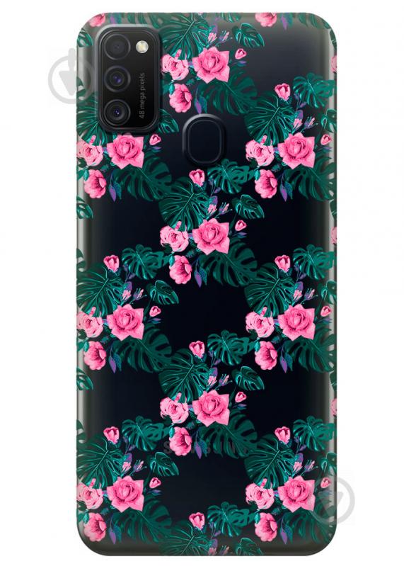 Прозрачный силиконовый чехол iSwag для Samsung Galaxy M21 с рисунком - Цветочная лиана (M1765) Прозрачный силиконовый чехол iSwag для Samsung Galaxy M21 с рисунком - Цветочная лиана (M1765)