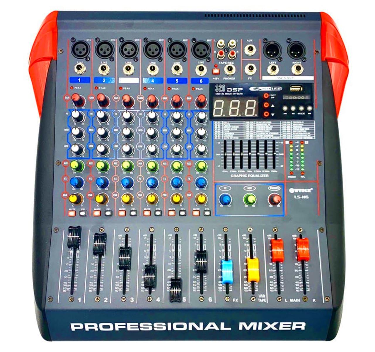 Микшерный пульт WVNGR LS-N6 Mixer Bluetooth 320DSP