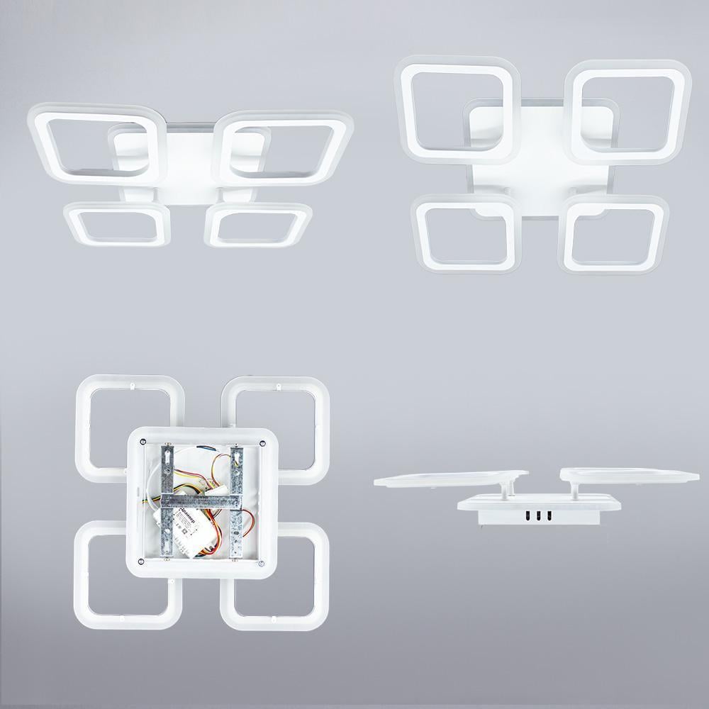 Люстра-смарт світлодіодна ESLLSE ROOM ICE 70W 4S з підсвічуванням RGB 385×385×75 мм Білий - фото 4 Люстра-смарт світлодіодна ESLLSE ROOM ICE 70W 4S з підсвічуванням RGB 385×385×75 мм Білий - фото 4