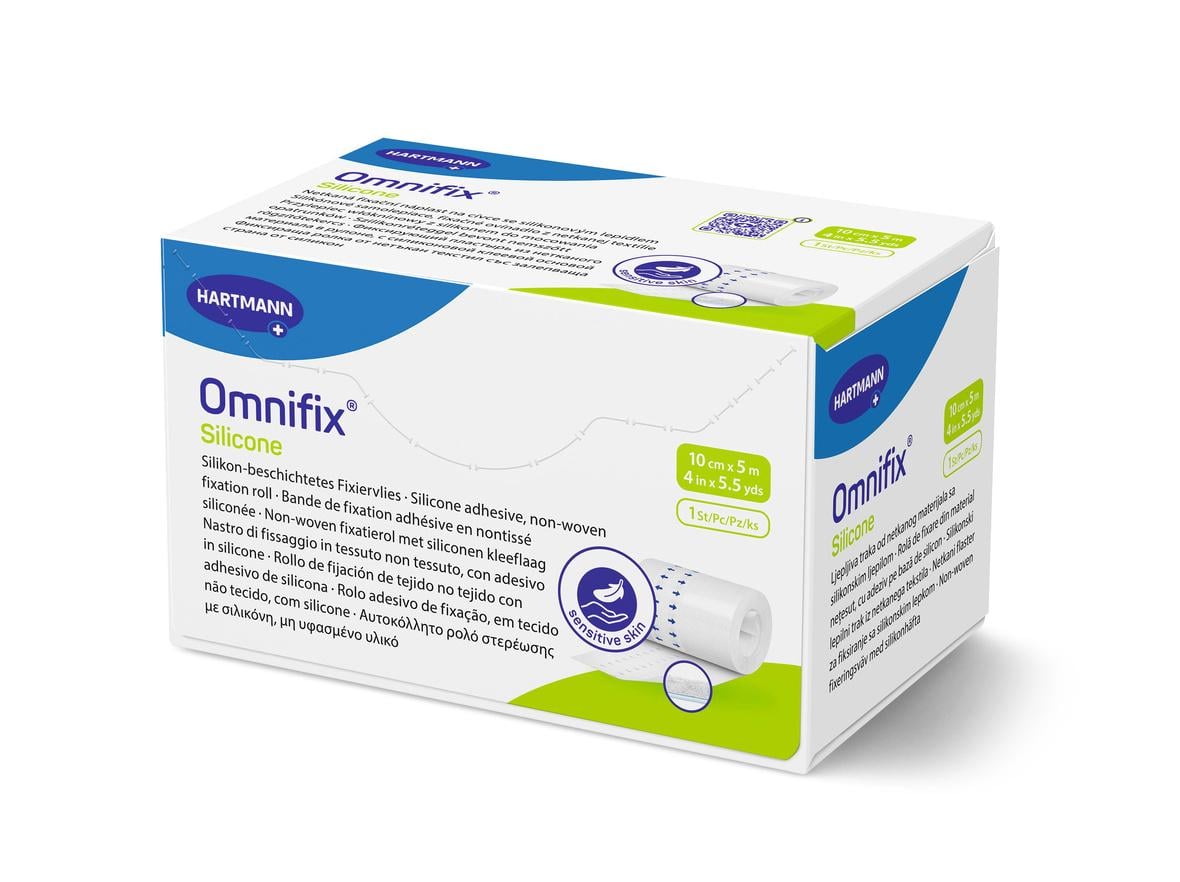 Пластырь фиксирующий силиконовый Omnifix silicone 10 см х 5 м
