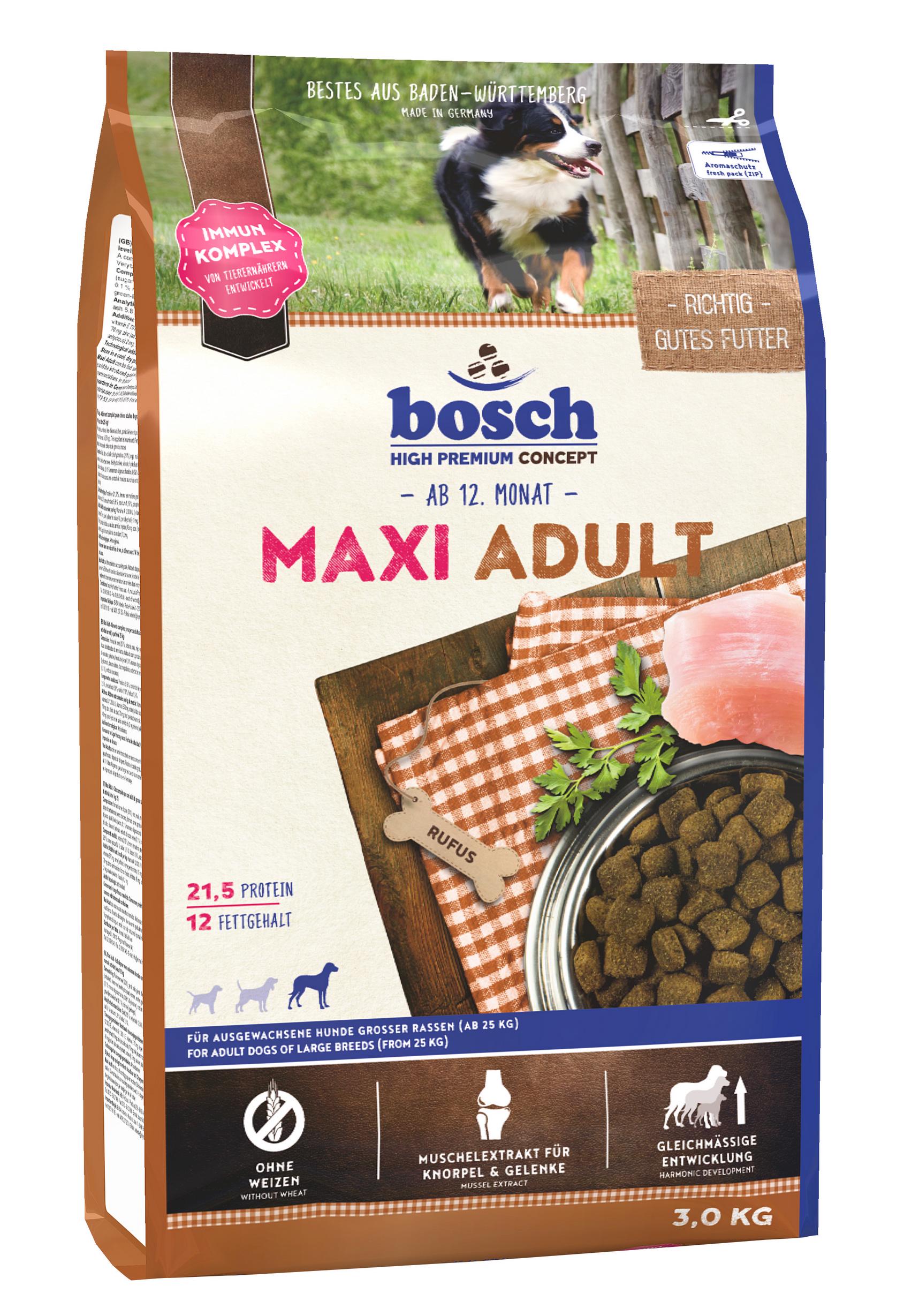 Сухой корм для собак Bosch Maxi с птицей 3 кг