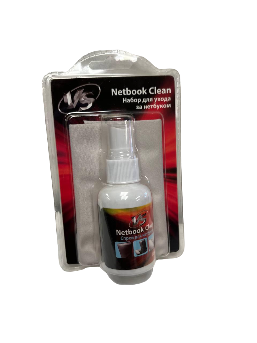 Чистящий набор для ухода за ноутбуком VS спрей и микрофибра