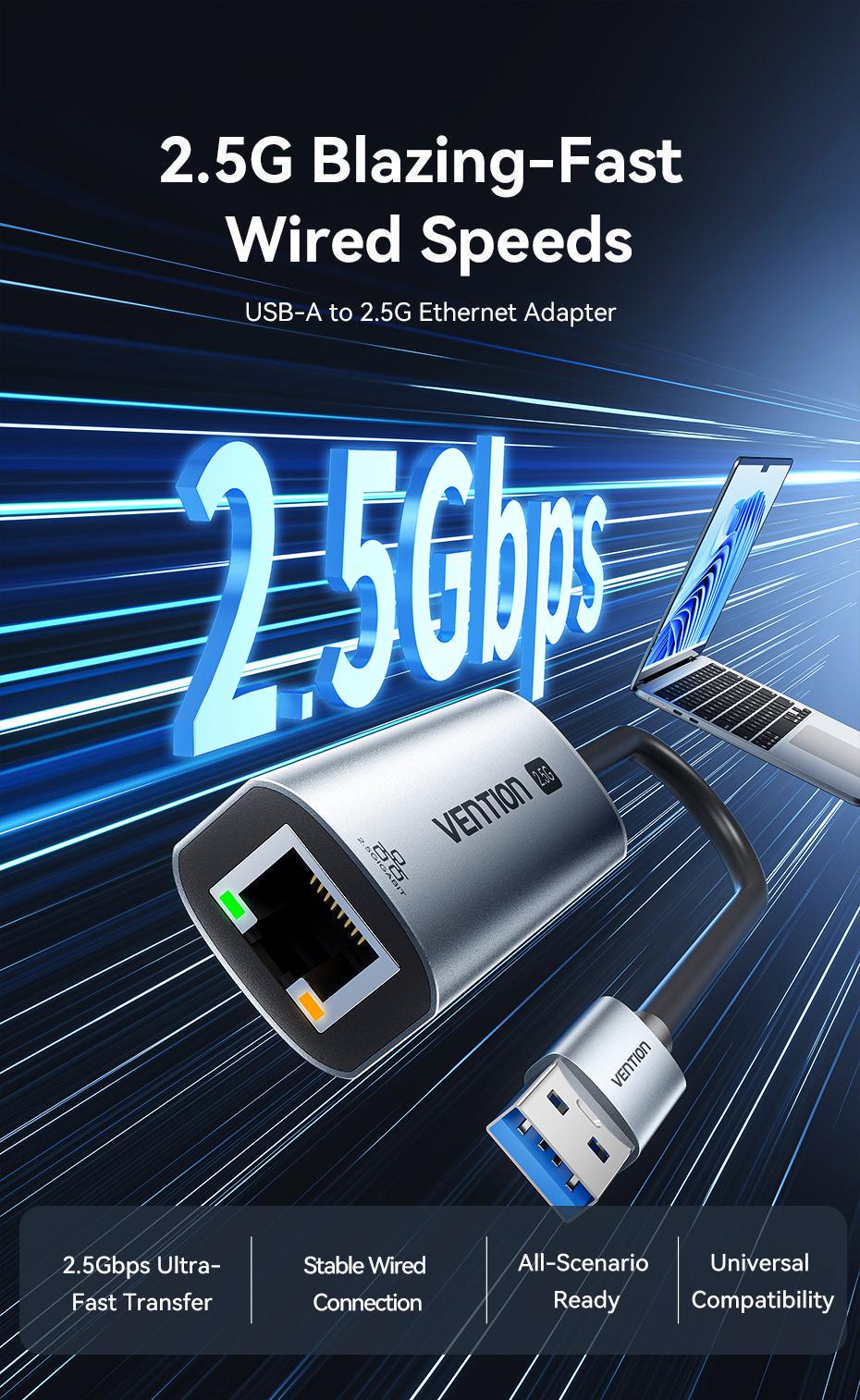 Адаптер USB-C Vention USB RJ45 0.15 м Серый (CFSHB) - фото 2