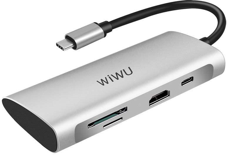 USB-хаб WIWU Alpha 731HP Gray