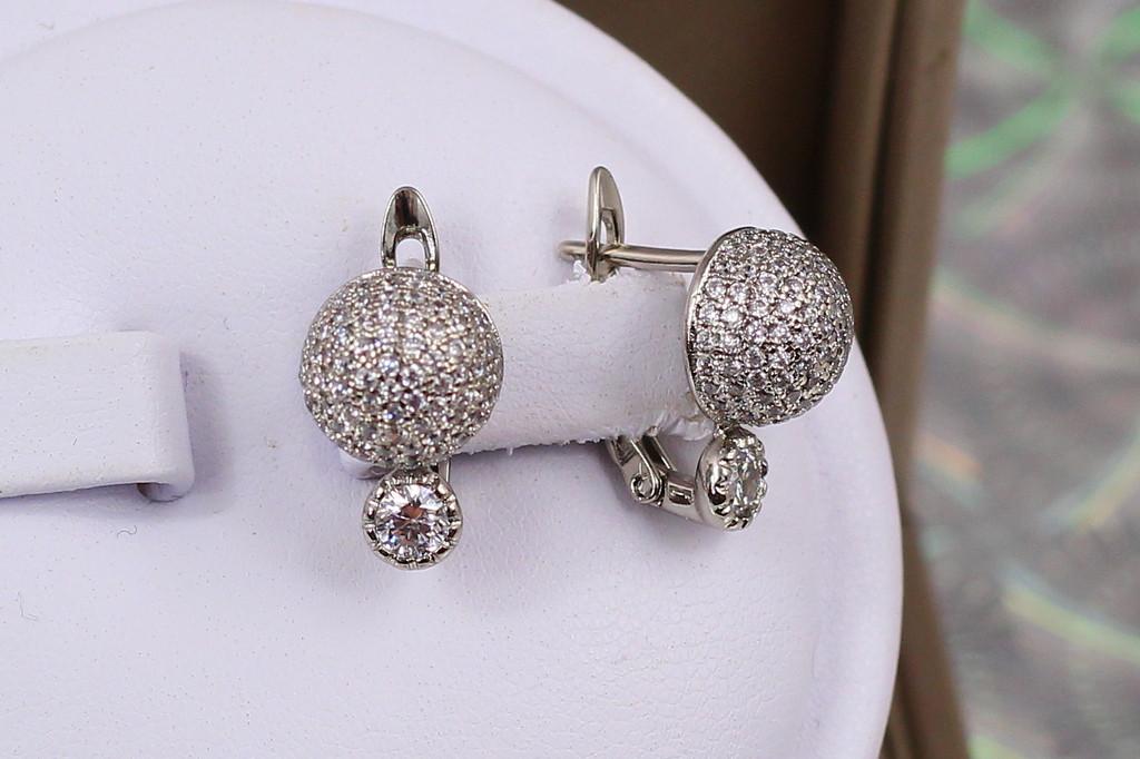 Серьги Xuping Jewelry Бристоль 1,4 см Серебристый (1860595086)