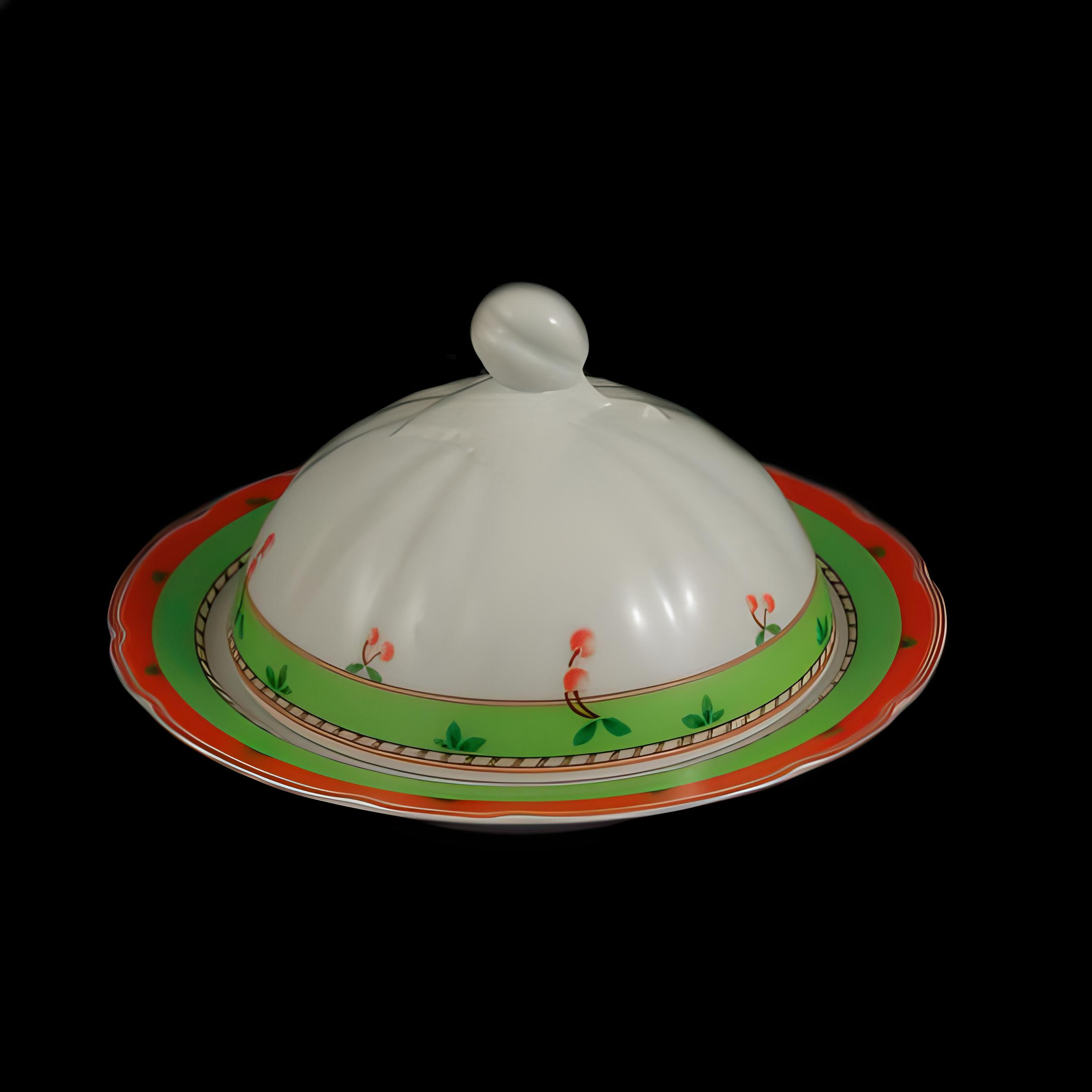 Масленка Thun Rose с крышкой круглая (00000004018)