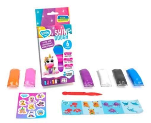 Набір для ліплення з тістом Lovin ОКТО 6 кольорів Shine (MTT-157969)