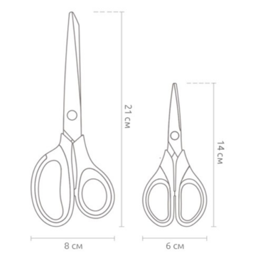 Набор ножниц Huohou Titanium Stationery Scissors 2 шт. (34822) - фото 4