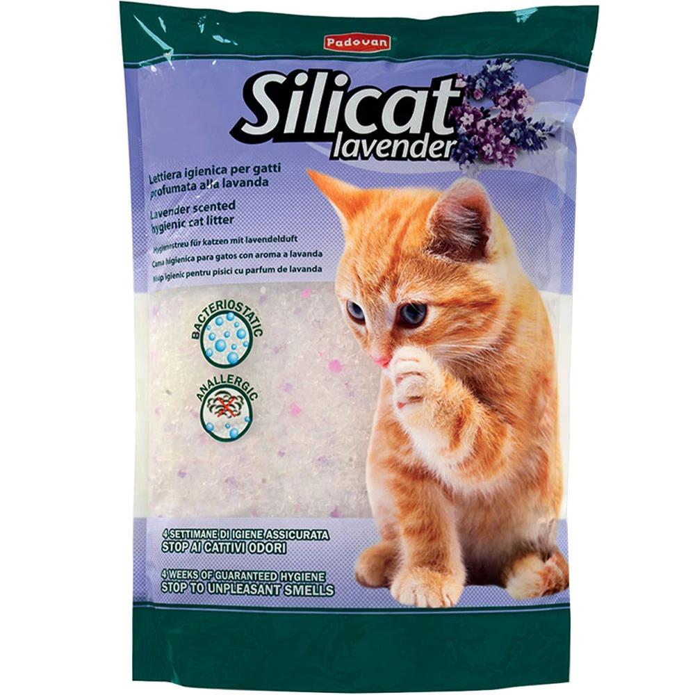 Наполнитель силикагелевый Padovan Silicat Lavender для кошачьих туалетов 2,2 кг (PP00499)