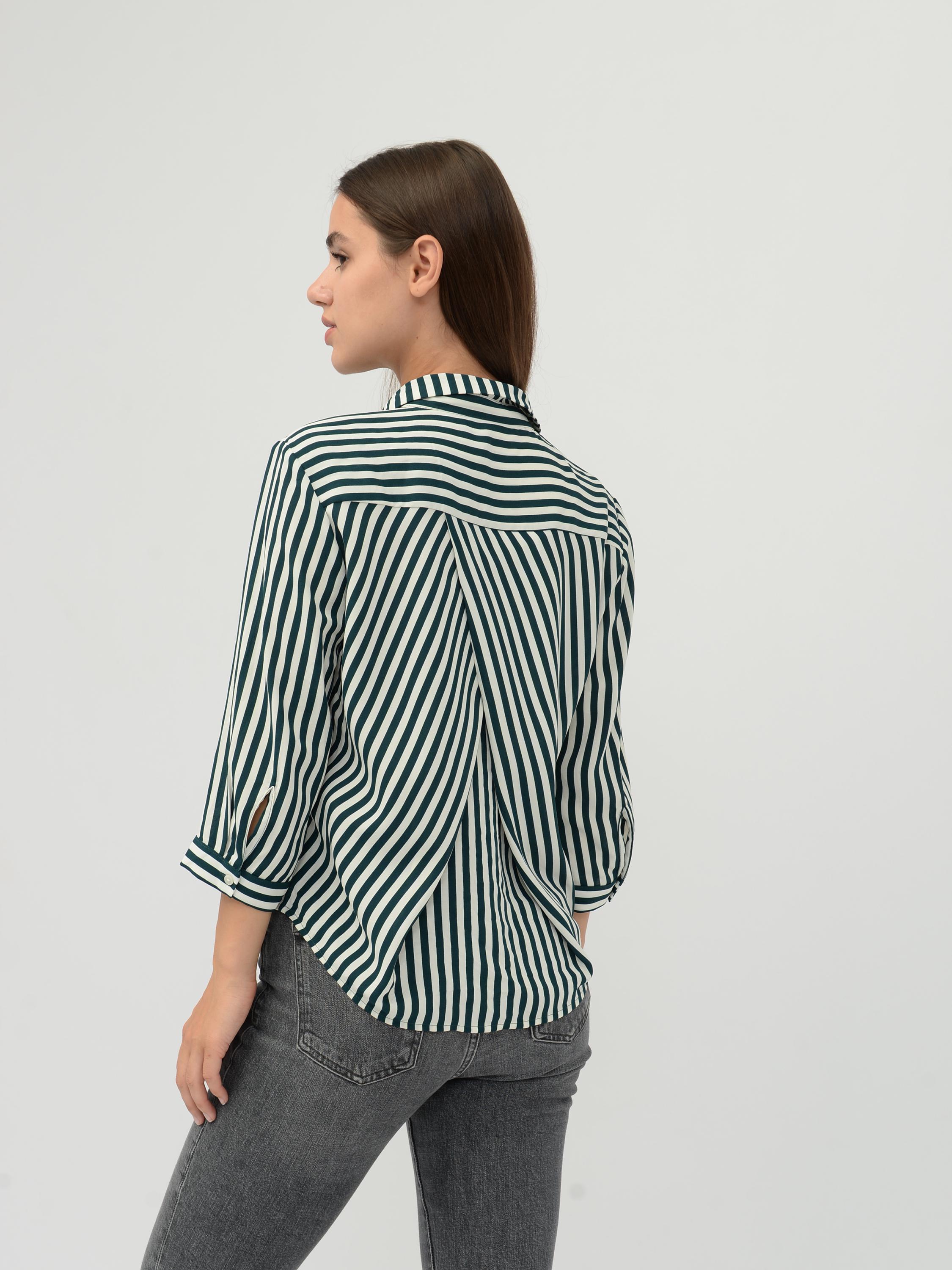 Блуза Monki M Бело-зеленый (5627968) - фото 2