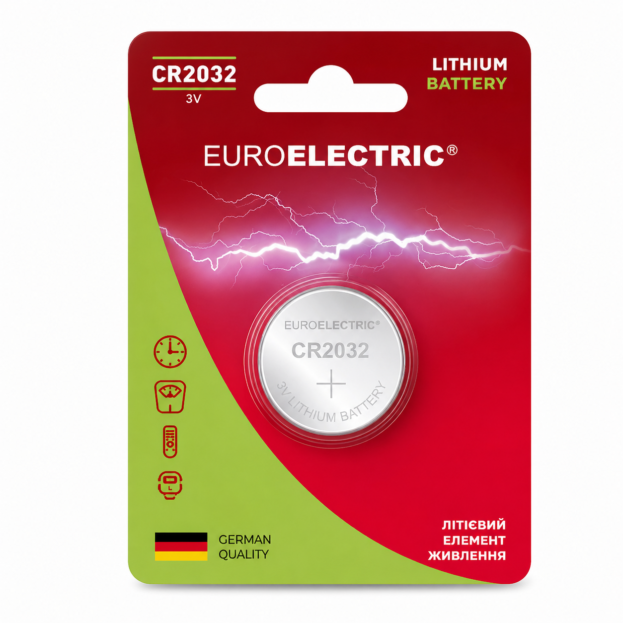 Батарейка EUROELECTRIC СR литиевая 3V blister 1 шт. (4260642638467)