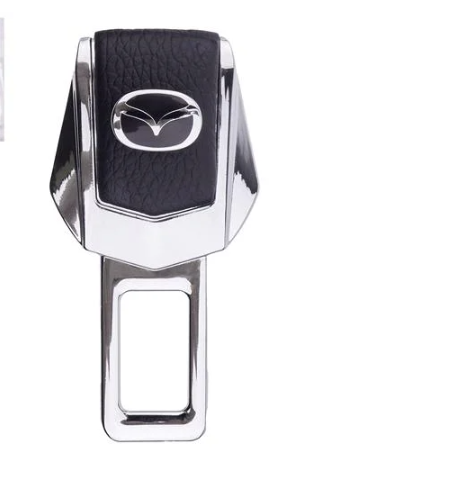 Заглушка ремня безопасности MAZDA металлическая с кожей 1 шт. Хром