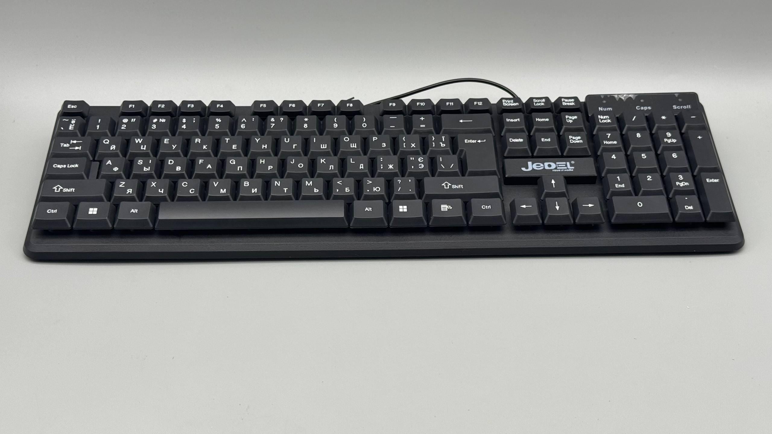 ᐉ Клавіатура провідна Jedel USB Чорний (K19) • Краща ціна в Києві