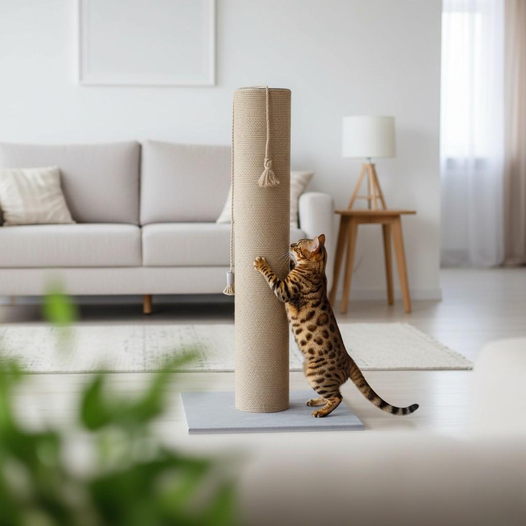 Столб когтеточка для котов кошек крупных пород высокий 130х22 см