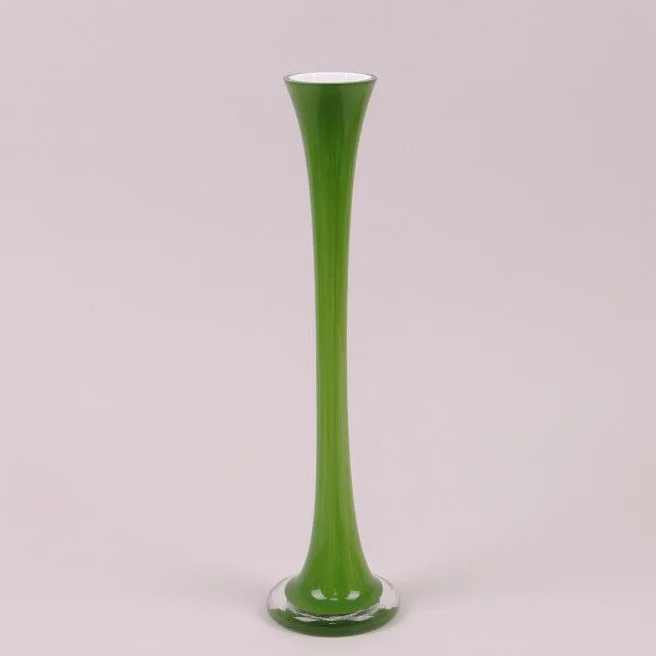 Ваза стеклянная Flora Pypa 40 см Зеленый (8256)
