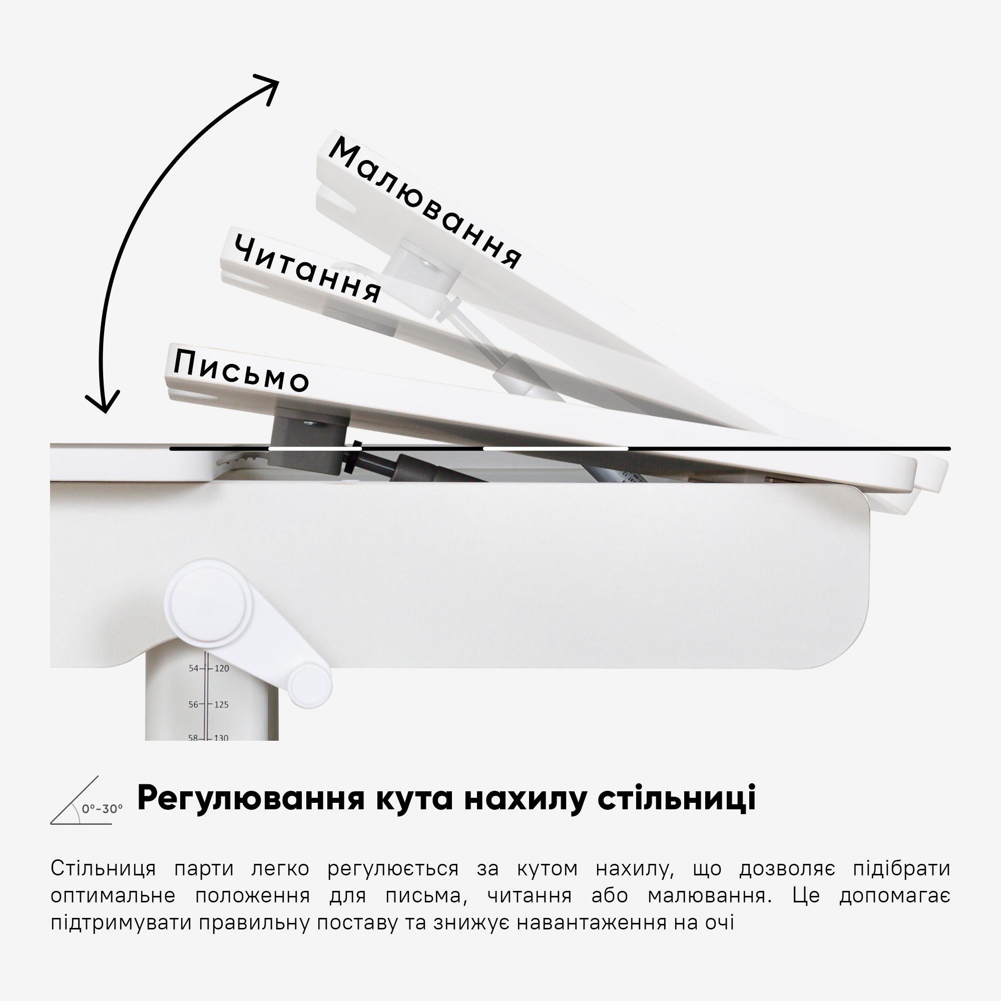 Парта шкільна ергономічна трансформер Evo-kids TH-325 Pink - фото 6 Парта шкільна ергономічна трансформер Evo-kids TH-325 Pink - фото 6