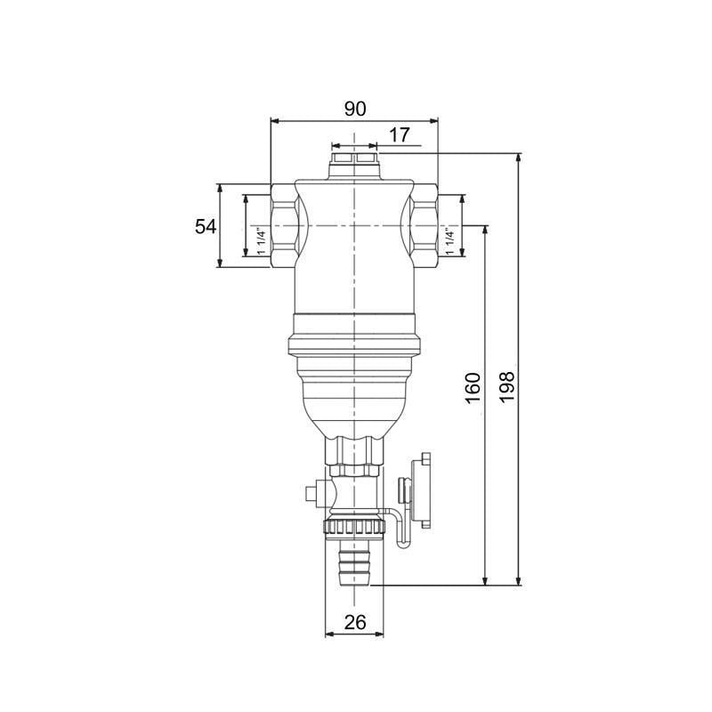 Фильтр самопромывной с магнитом ICMA №746 для закрытой системы 1 1/4" (SD00029184) - фото 2 Фильтр самопромывной с магнитом ICMA №746 для закрытой системы 1 1/4" (SD00029184) - фото 2