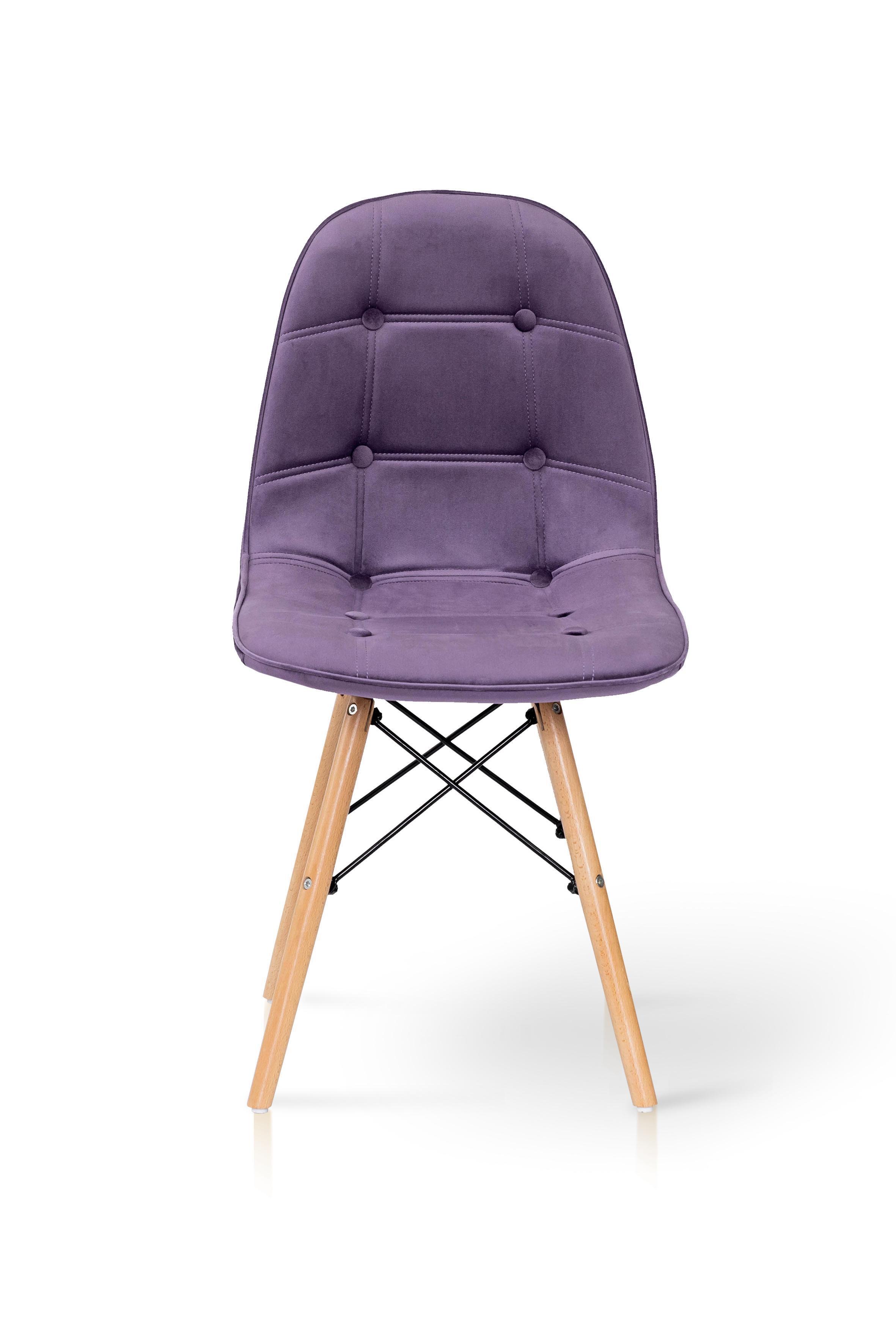 Стілець для кухні та вітальні Джастін Justin велюр 460х840х500 мм Бузковий (GAА0052509) - фото 2 Стілець для кухні та вітальні Джастін Justin велюр 460х840х500 мм Бузковий (GAА0052509) - фото 2