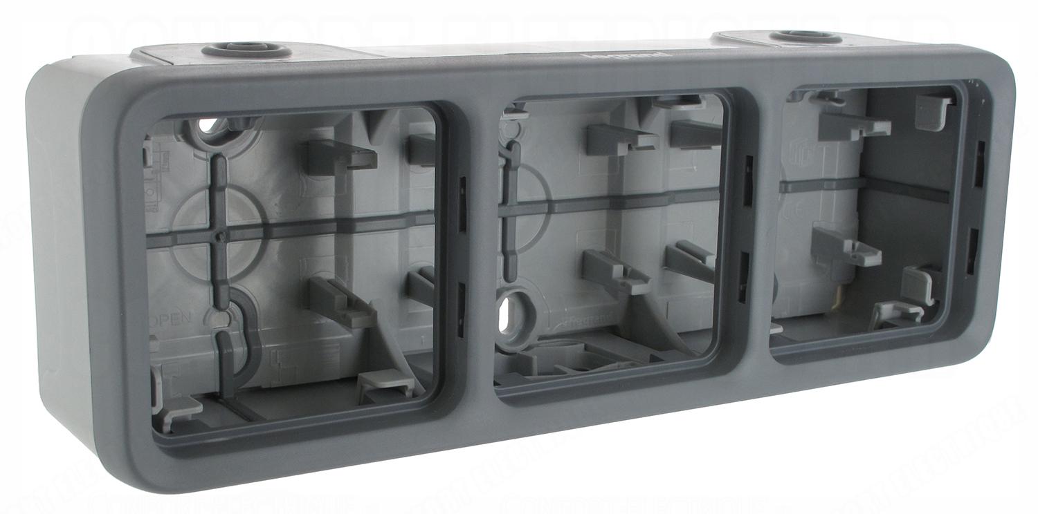 Коробка 3-поста Legrand Plexo Сірий (069680)