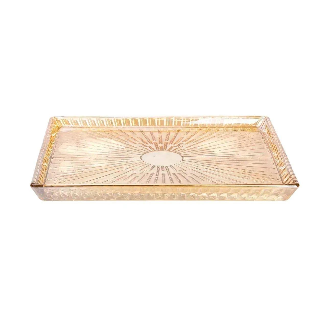 Блюдо для закусок стеклянное прямоугольное 24,5х20,5х2 см (HP-YH-54) - фото 2 Блюдо для закусок стеклянное прямоугольное 24,5х20,5х2 см (HP-YH-54) - фото 2