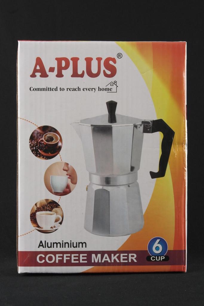 Кофеварка гейзерная алюминий А-плюс 6 чашек (2082) - фото 4