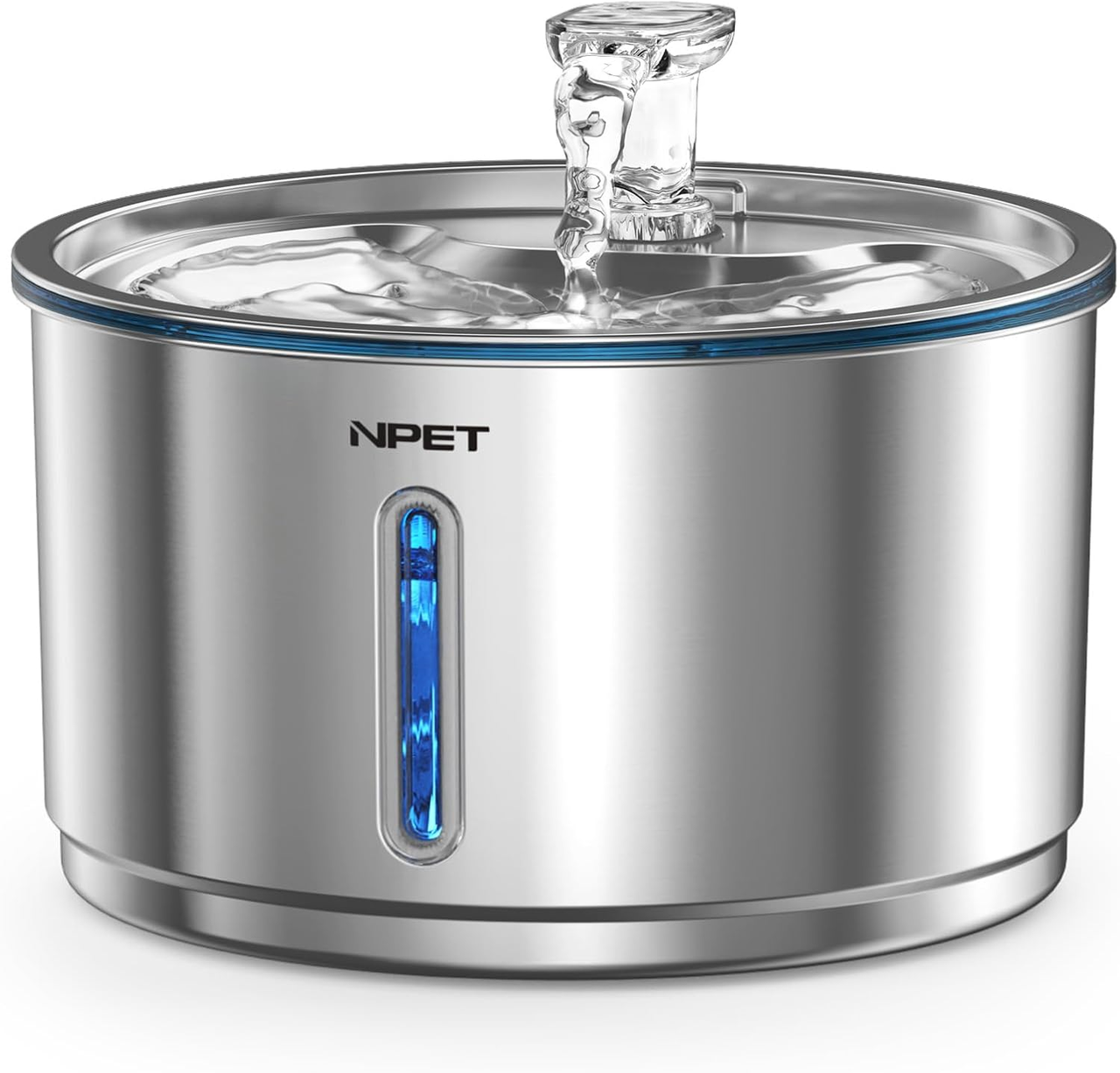 Фонтан для кота NPET WF210 Plus из нержавеющей стали с подсветкой 4 л
