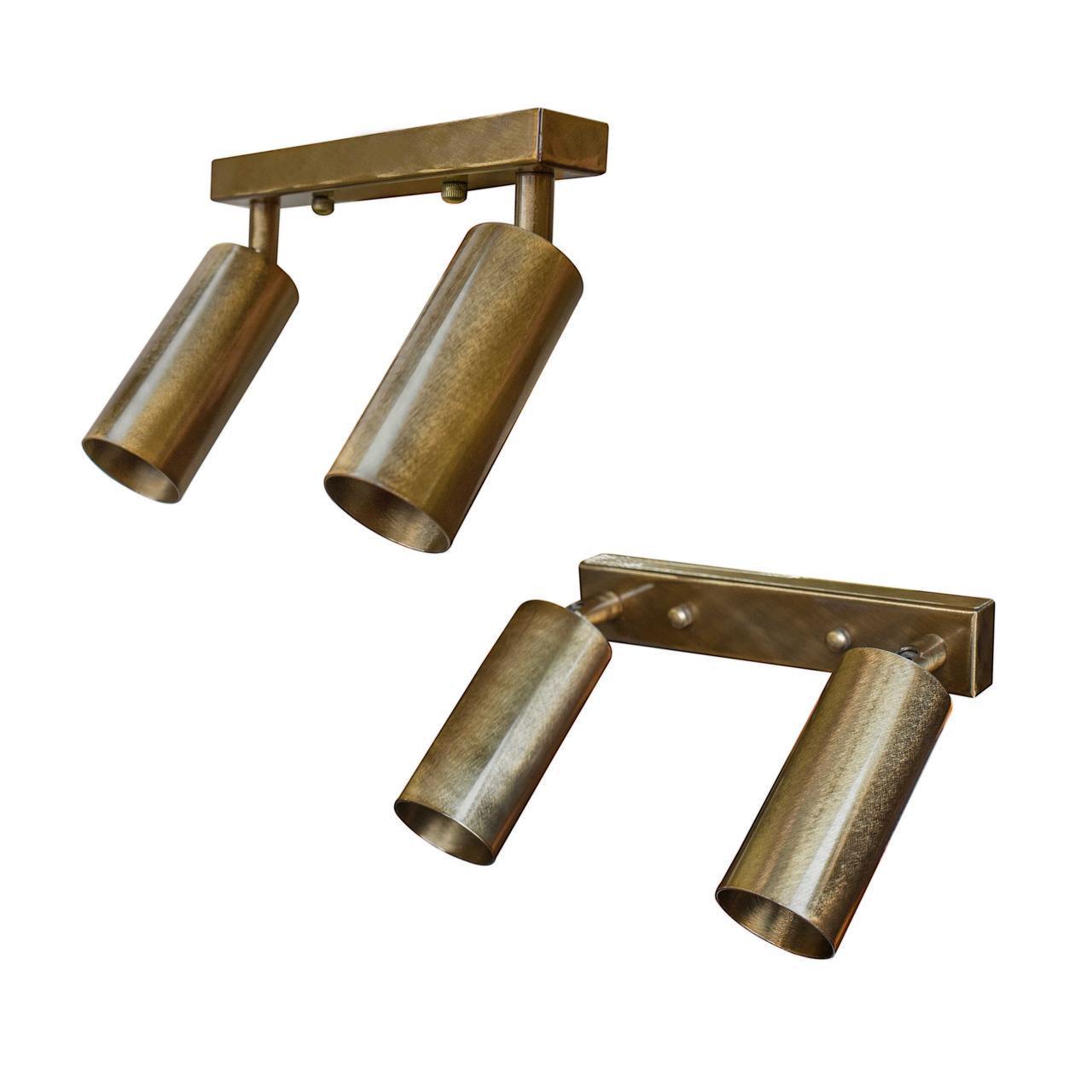 Светильник потолочный MSK Electric в стиле лофт с поворотным механизмом под лампу Е27 Бронзовый (NL 1105-2 BN) - фото 3 Светильник потолочный MSK Electric в стиле лофт с поворотным механизмом под лампу Е27 Бронзовый (NL 1105-2 BN) - фото 3