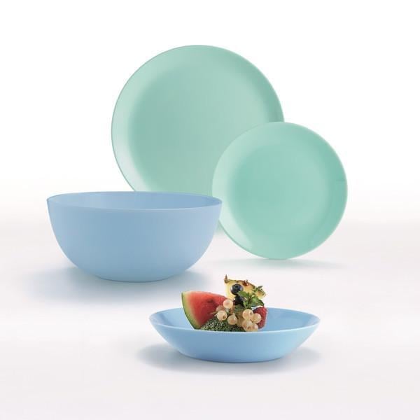 Столовий сервіз Luminarc Diwali Light Turquoise&Blue склокераміка 19 пр. Бірюзовий/Блакитний (P4359)