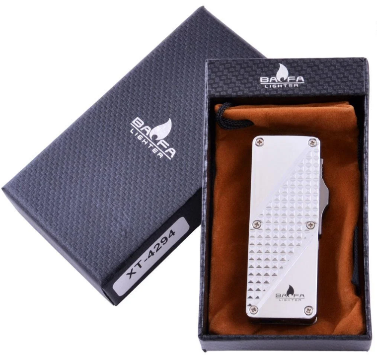 Запальничка Grave Турбо в подарунковій коробці Silver (32161871)