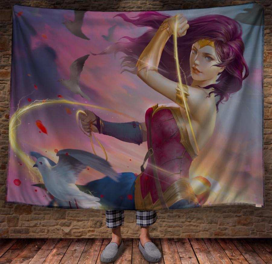 Плед с 3D принтом Суперженщина 150х200 см (epi_1112)