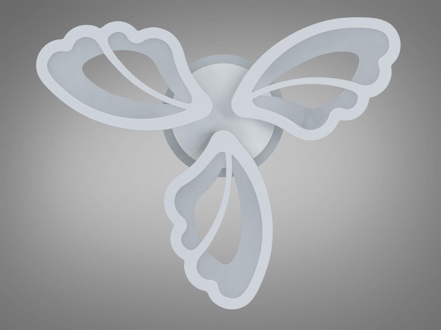 Люстра стельова LED 3 модулі 50Вт/світлодіодне підсвічування димер пульт Білий (8166/3WH 3col dim)