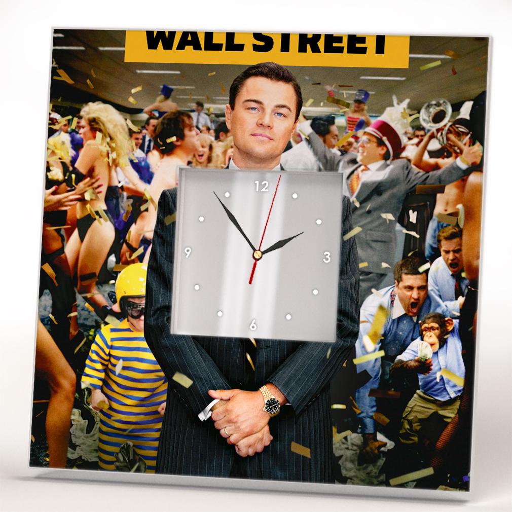 Часы Фильм "Волк с Уолл-стрит" Ди Каприо 260x260 мм (C04393)