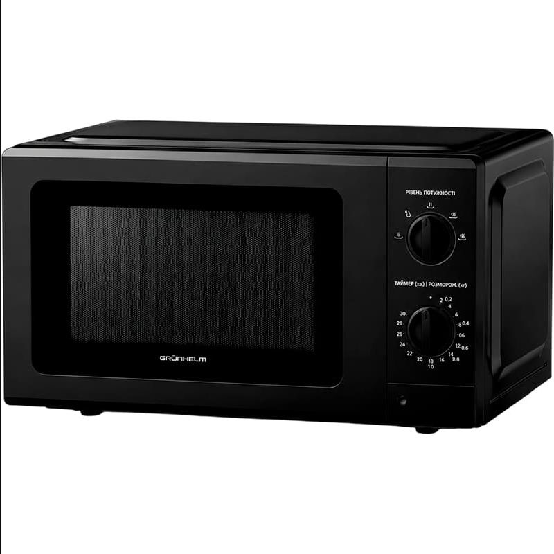 Микроволновая печь Grunhelm 20MX715-B 20 л 700 Вт с механическим управлением и размораживанием Черный (PH00522)