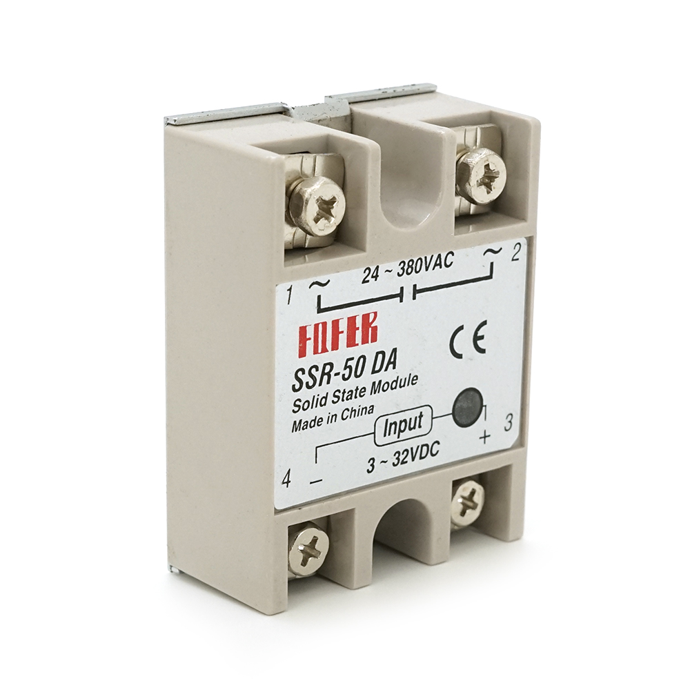 Реле твердотельное FQFER SSR-50DA полупроводниковый 50А 24-380VAC (YUT_V6644)