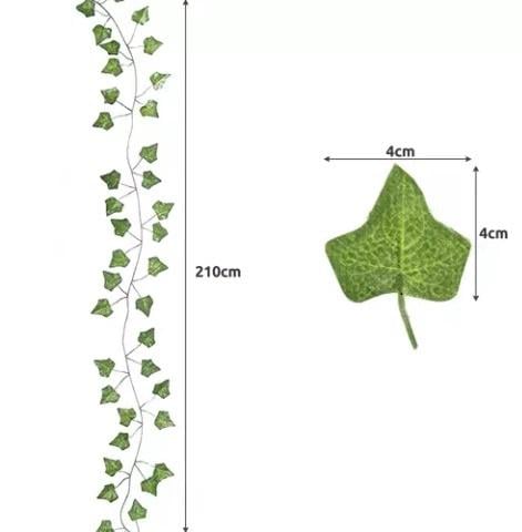 Плющ искусственный декоративный для отделки интерьера 6,3 м Зеленый - фото 2