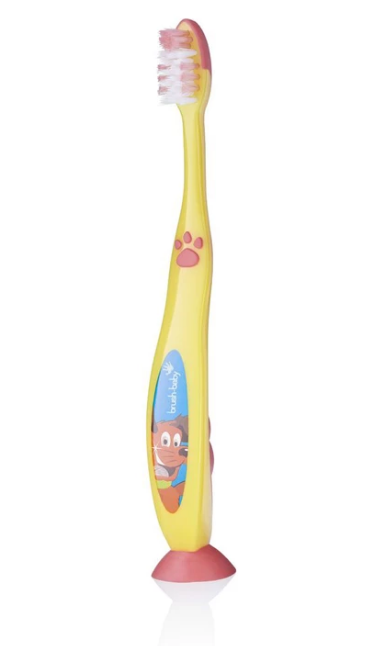 Зубная щетка детская Brush Baby FlossBrush от 6 лет Желтый (4598)