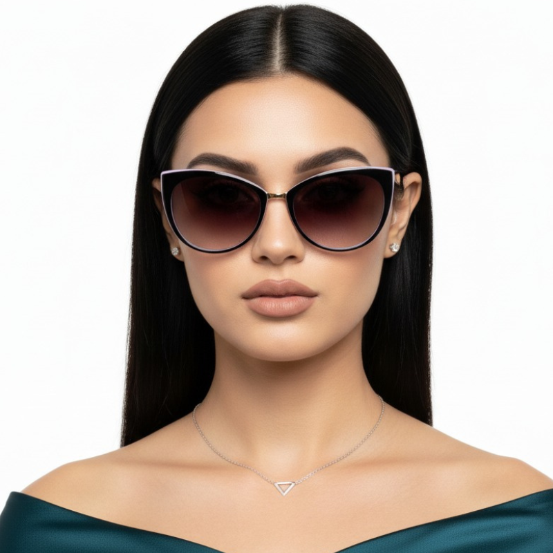 Очки женские тонированные для зрения с диоптриями -1.5 Фиолетовый (725)