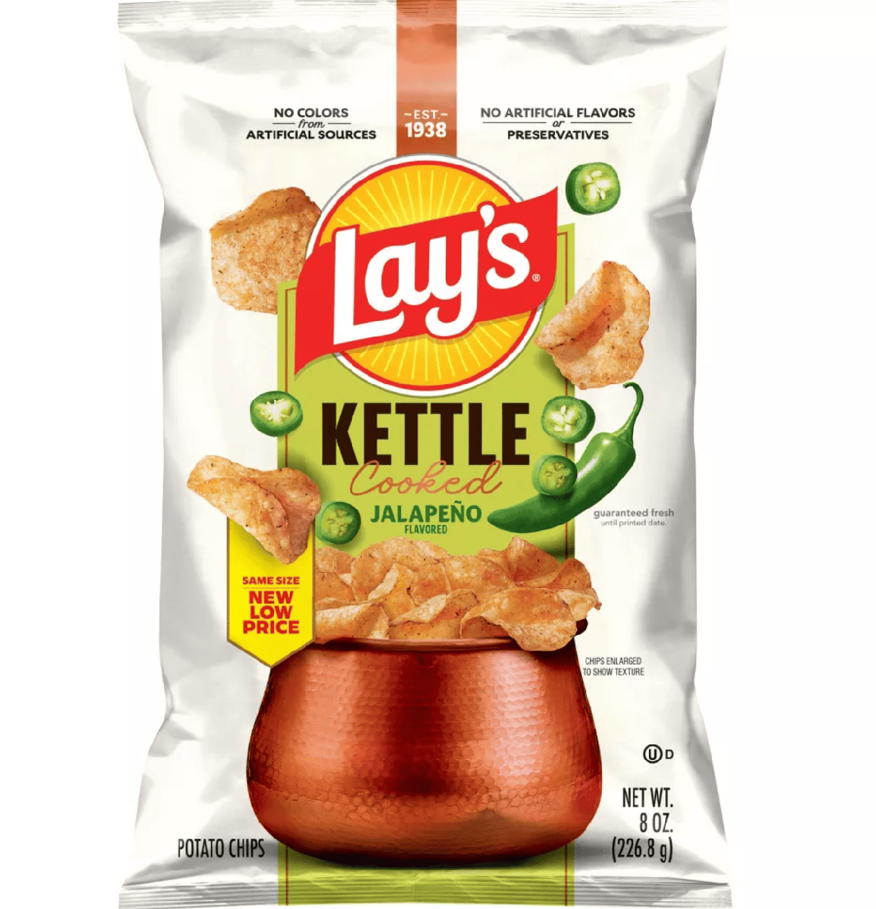 Чипси Lay's Kettle Cooked Jalapeno Flavored Potato Chips 226,8 г (3116102863)